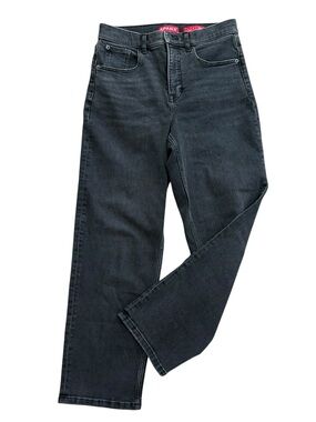 Spanx Authentic 360 90's Straight Leg Jeans Size Medium Carbon Black High Rise